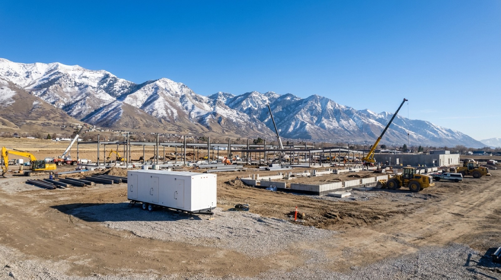 restroom trailer rentals in Texas for data center sites in Utah